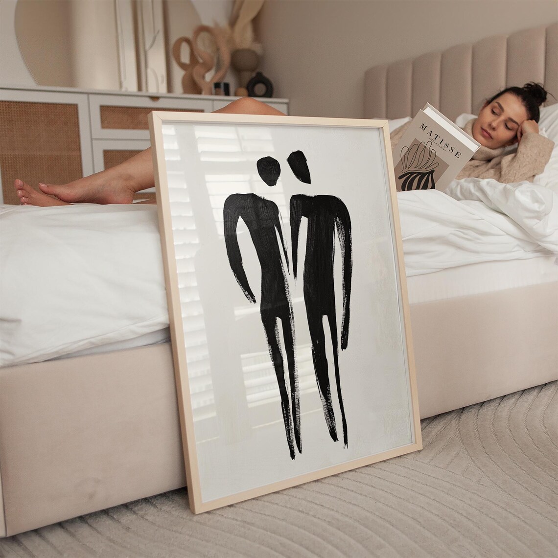 Abstract Couple - Minimalist Art Print - Image 2