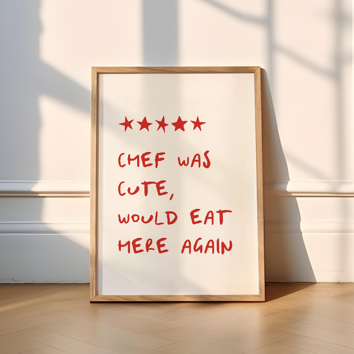Funny Chef Review Art Print, Kitchen Foodie Humor