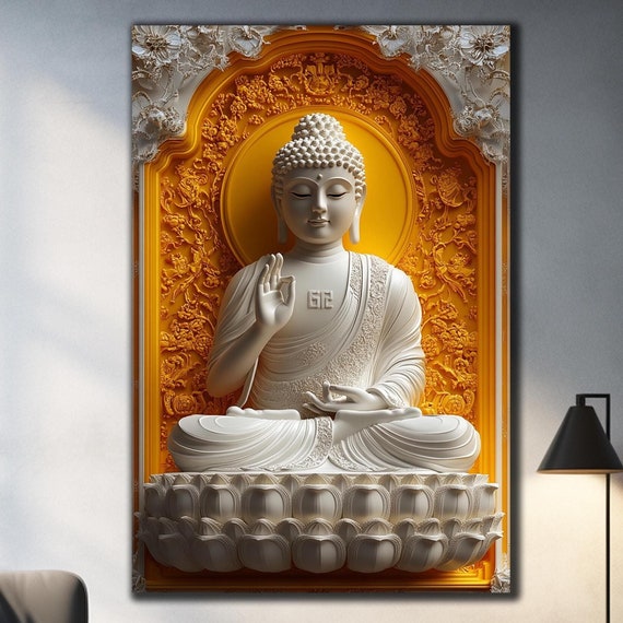 Buddha Wall Art Tempered Glass Wall Art Stained Glass Print Large Wall Art Wall Hangings Buddha Wall Decor Indian Wall Art Hindu Wall Art