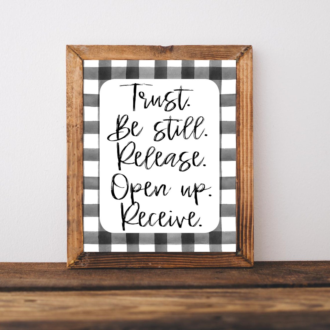 Trust Be Still Release Open Up Receive Buffalo Check Quote Poster