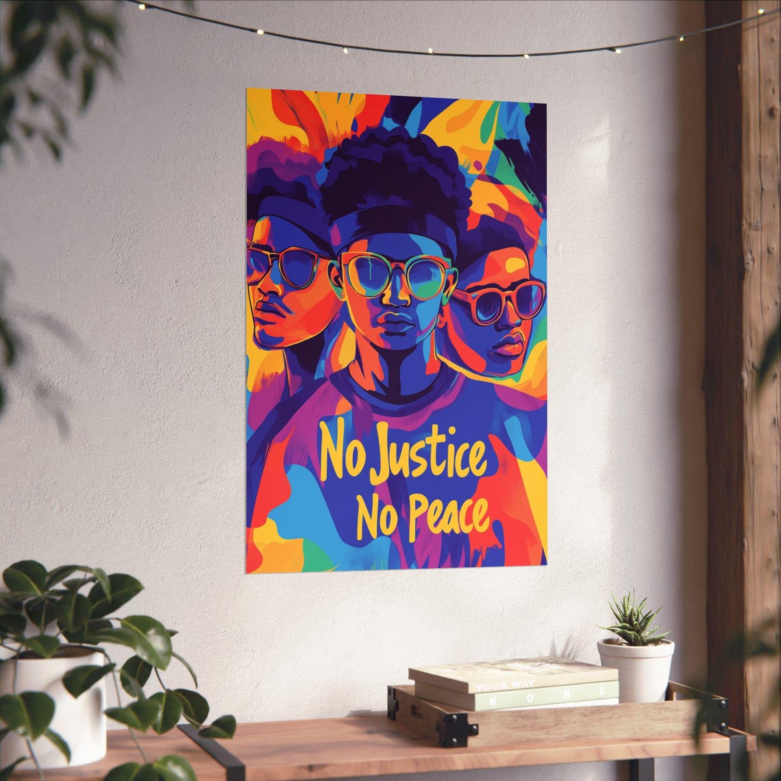 No Justice No Peace Poster Wall Art Social Justice Protest Poster Bold Statement For Home Office Or Dorm Decor - Image 4