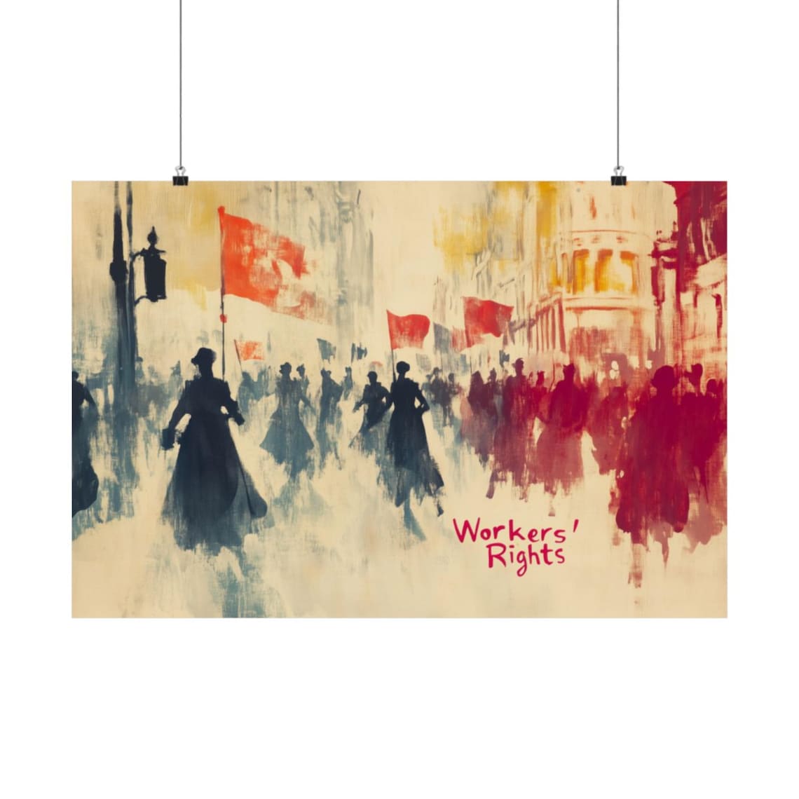 Workers Rights Statement Poster, Impressionist Art Print