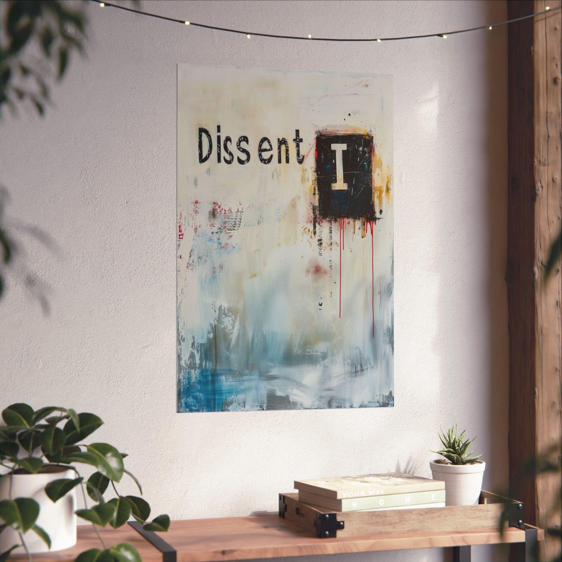 I Dissent Minimalist Abstract Political Statement Art Poster - Image 4