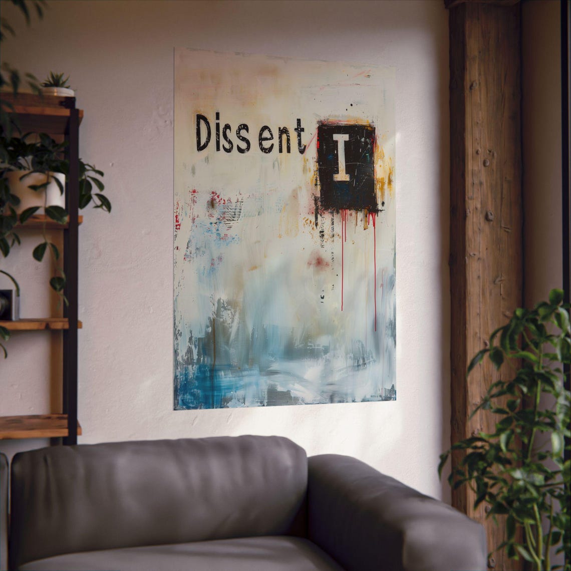 I Dissent Minimalist Abstract Political Statement Art Poster - Image 2
