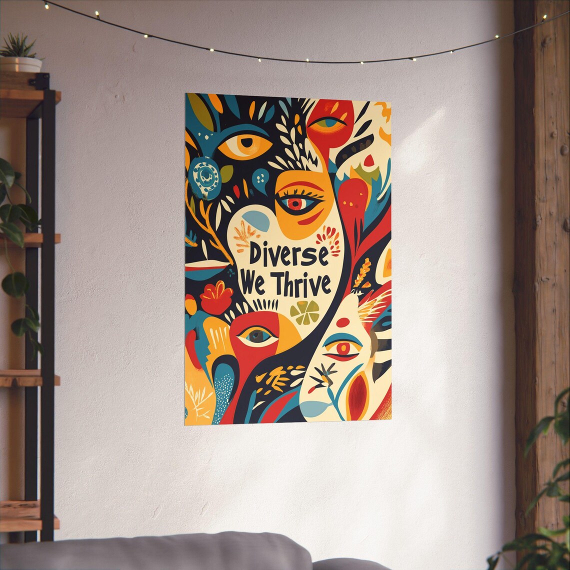 Diverse We Thrive Poster, Home Office Dorm Decor - Image 3