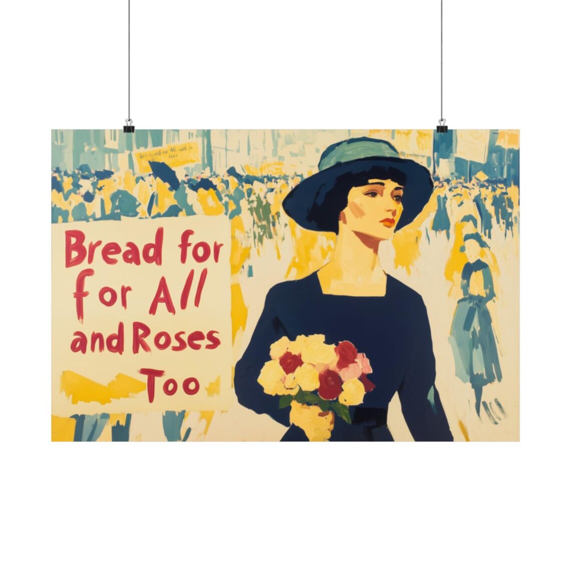 Bread And Roses Proster Art Print, Womens Suffrage