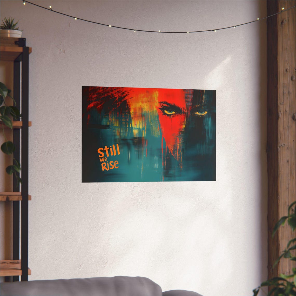 Still We Rise Intense Eyes Impressionist Portrait Art Poster - Image 4