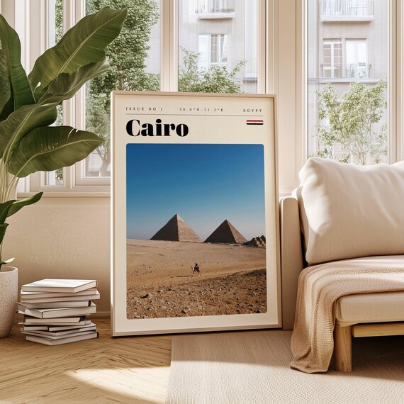 Cairo Travel Poster Egypt Print Modern Wall Art Wall Decor Vintage Cities Art
