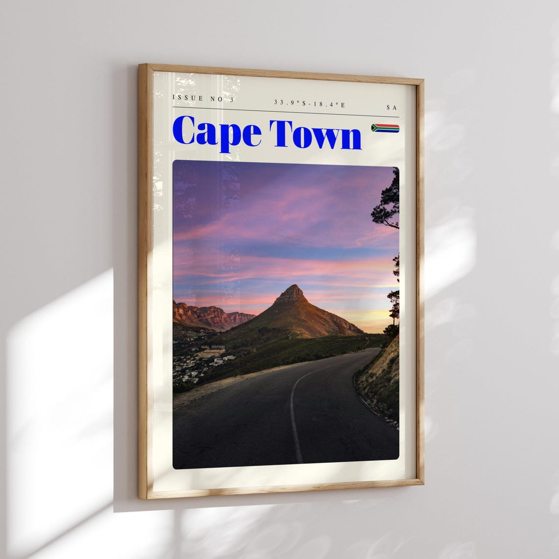 Cape Town South Africa Winding Mountain Road Scenic Sunset Poster - Image 2