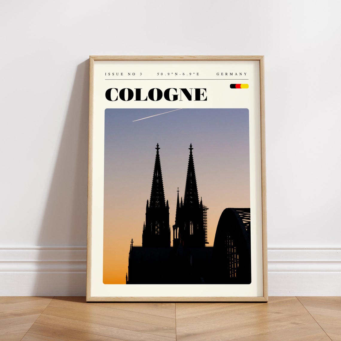 Cologne Germany Cathedral Spires Dusk Silhouette Travel Poster - Image 3