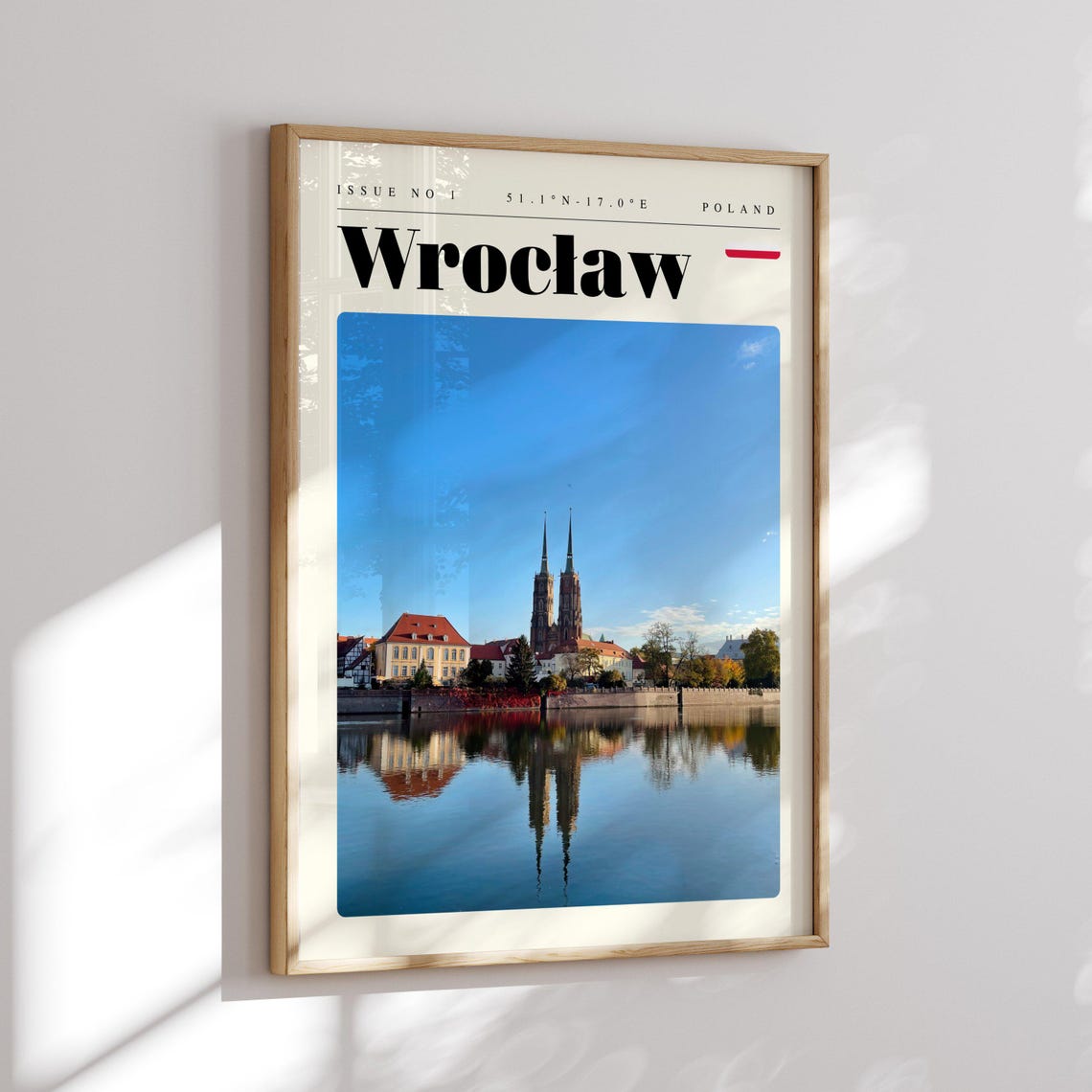 Wroclaw Poland Cathedral Riverside Reflection City Travel Poster - Image 2