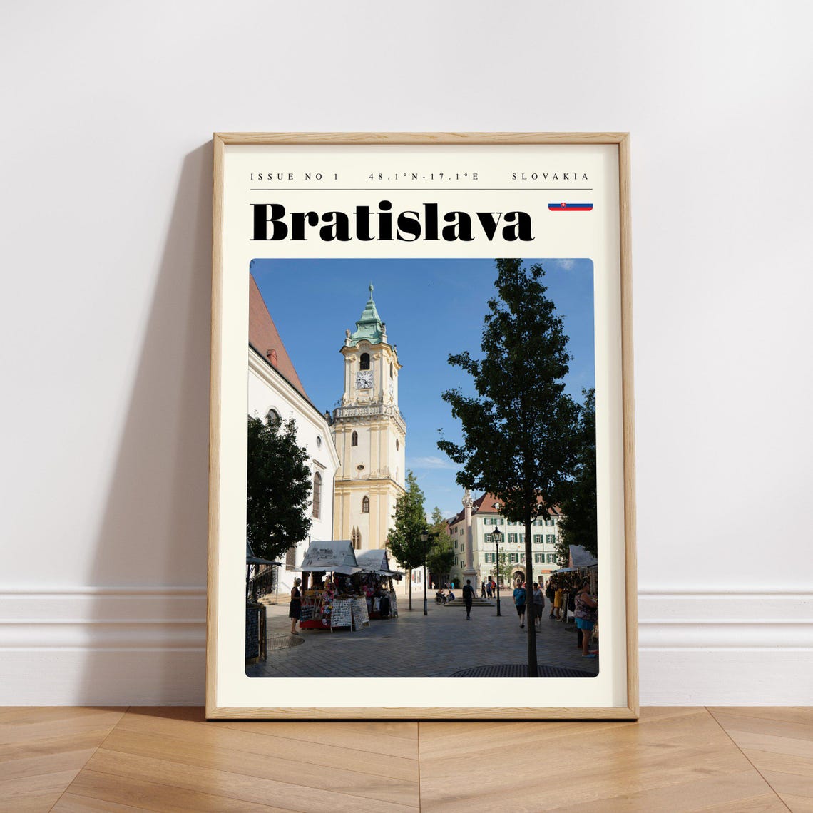 Bratislava Slovakia Old Town Square Clock Tower Travel Poster - Image 3