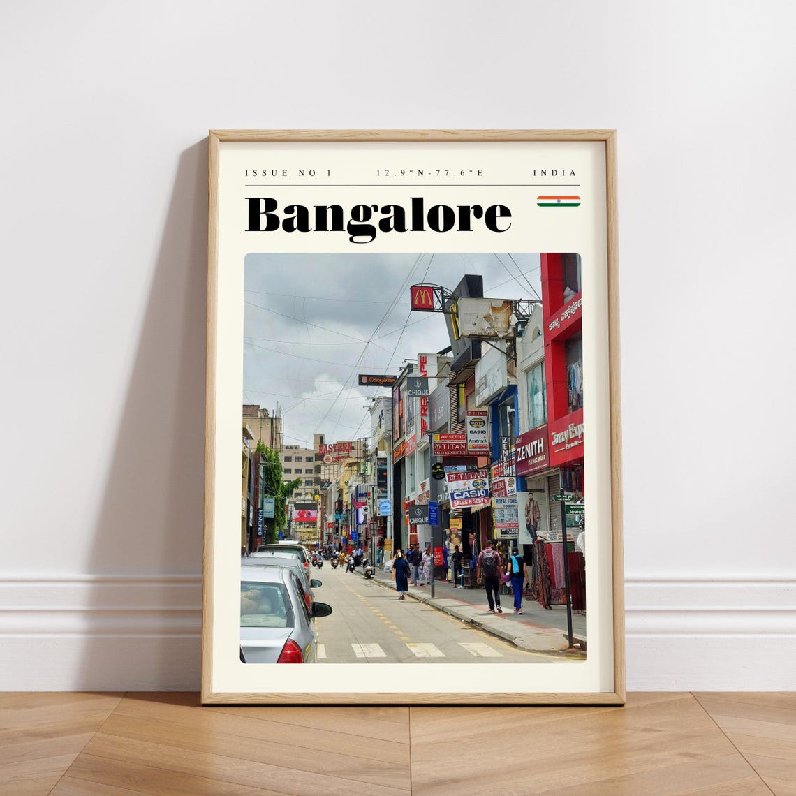 Bangalore India Bustling Commercial Street Vibrant City Poster - Image 3