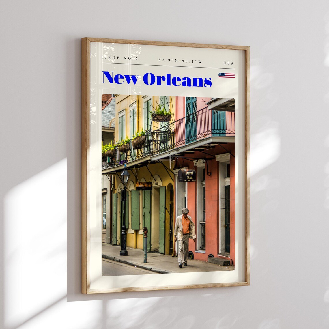 New Orleans French Quarter Colorful Street Scene Travel Poster - Image 2