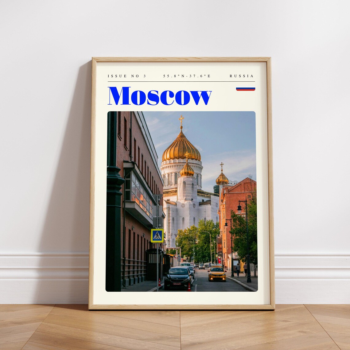 Moscow Russia Cathedral of Christ the Saviour Travel Poster Artwork - Image 3
