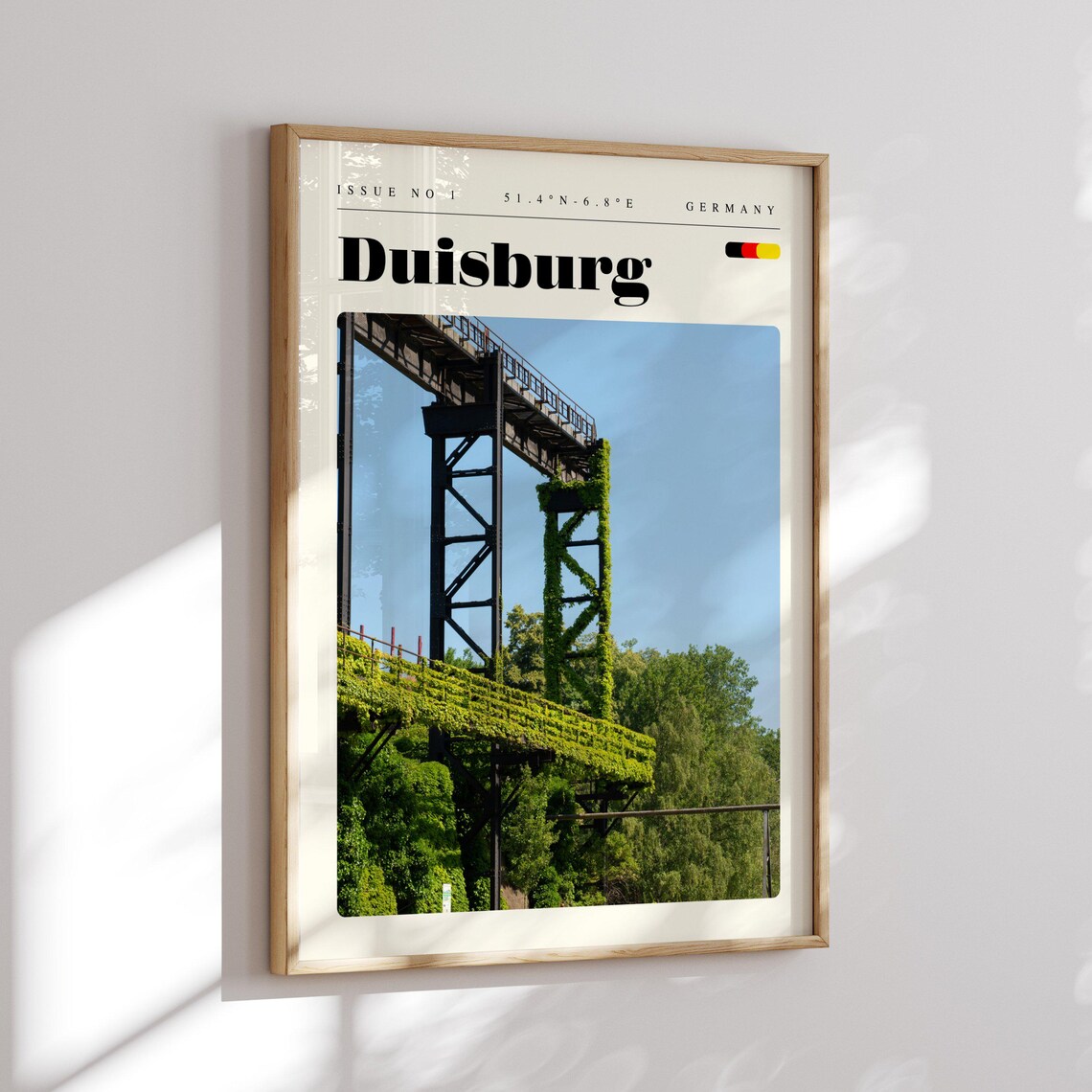 Duisburg Germany Industrial Heritage Green Tower Park Travel Poster - Image 2