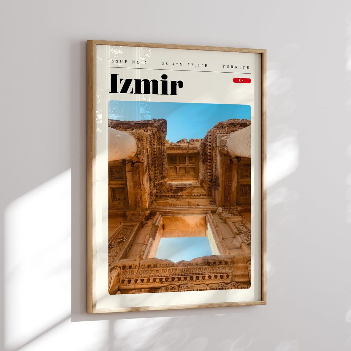 Izmir Turkey Ancient Stone Ruins Carved Columns Photo Travel Poster - Image 2