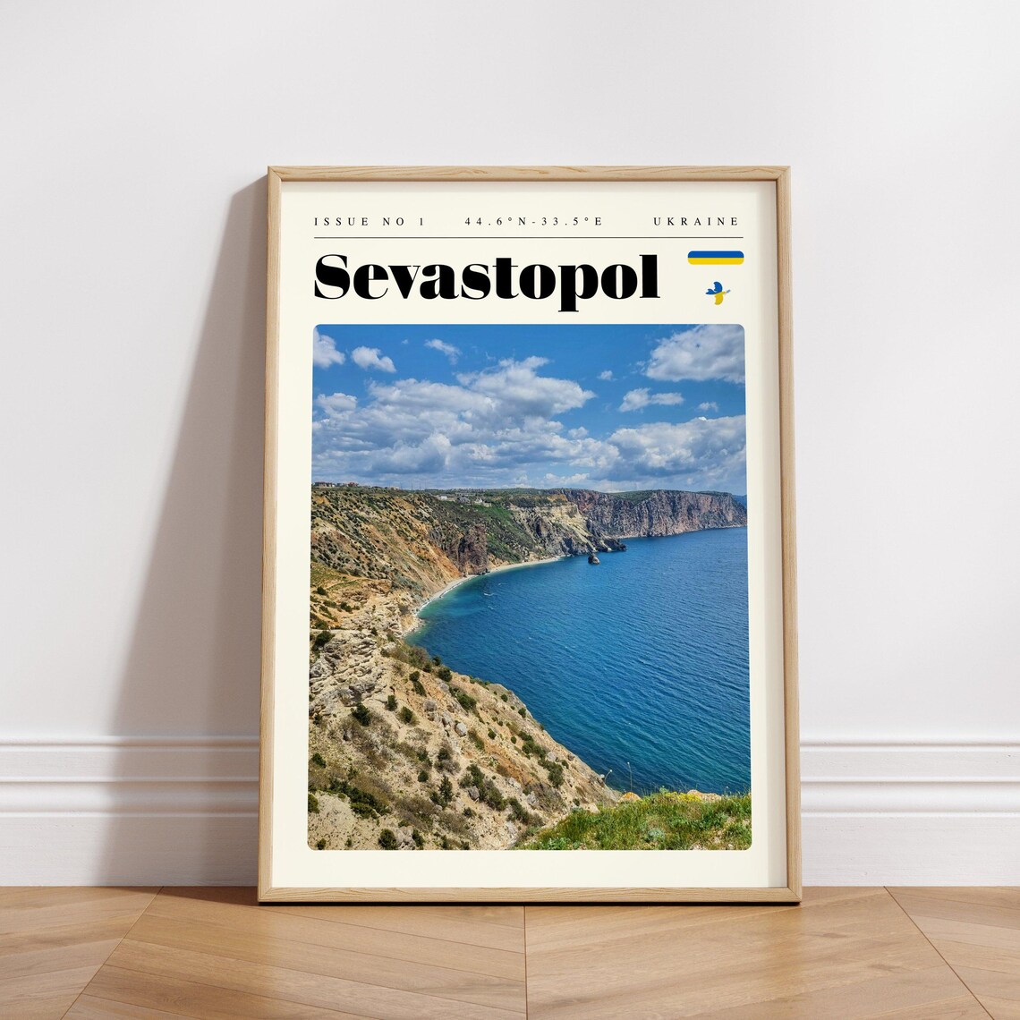 Sevastopol Ukraine Rocky Coastline Turquoise Sea Travel Poster - Image 3
