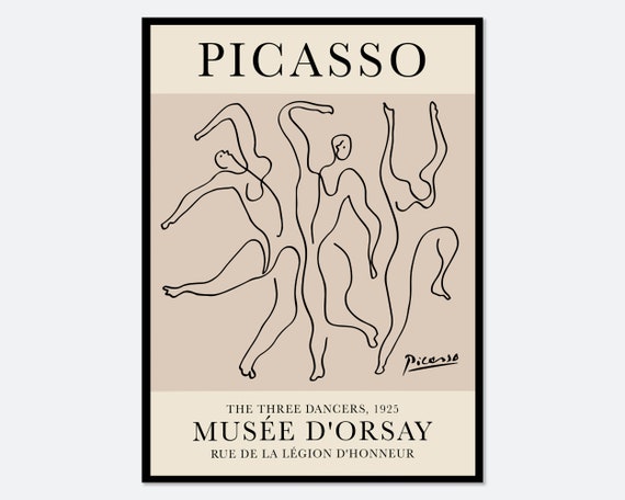 Pablo Picasso The Three Dancers, Vintage Poster
