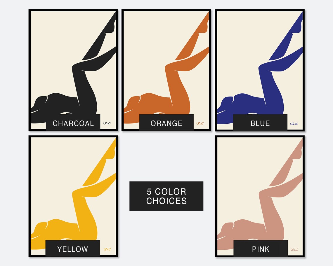 Matisse-Inspired Nude Bleu Figure Poster