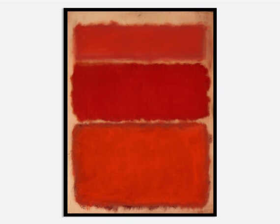 Mark Rothko Untitled Shades Of Red Vintage Poster Colorful Art Print Abstract Minimalist Museum Exhibition Painting Mr24b