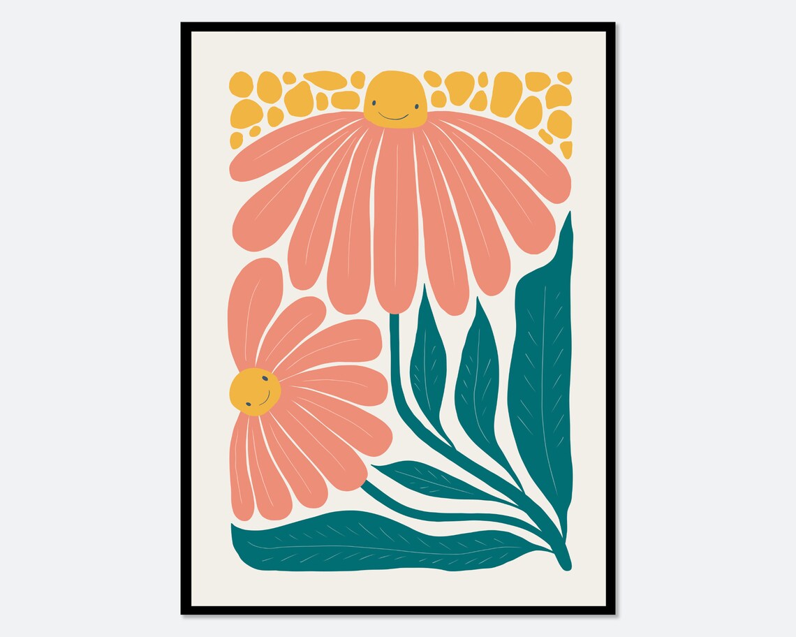 Matisse-Style Flower Market Botanical Art Print