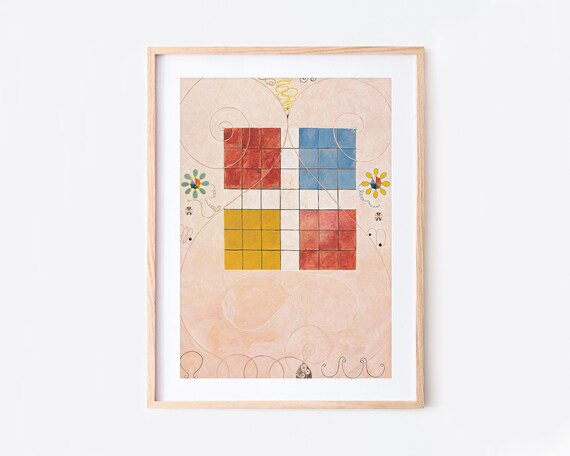 Hilma Af Klint The Ten Largest No 10 Old Age Group Iv Vintage Poster Colorful Abstract Art Print Exhibition Hk20