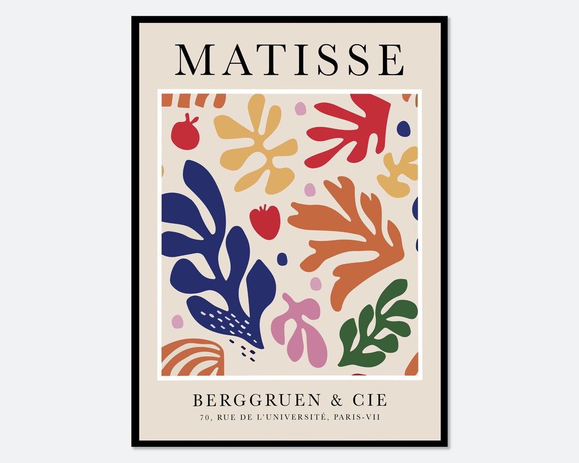 Henri Matisse Cut Outs Vintage Botanical Poster