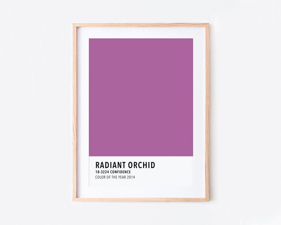 Radiant Orchid Color Card 2014 Color of the Year Swatch Print
