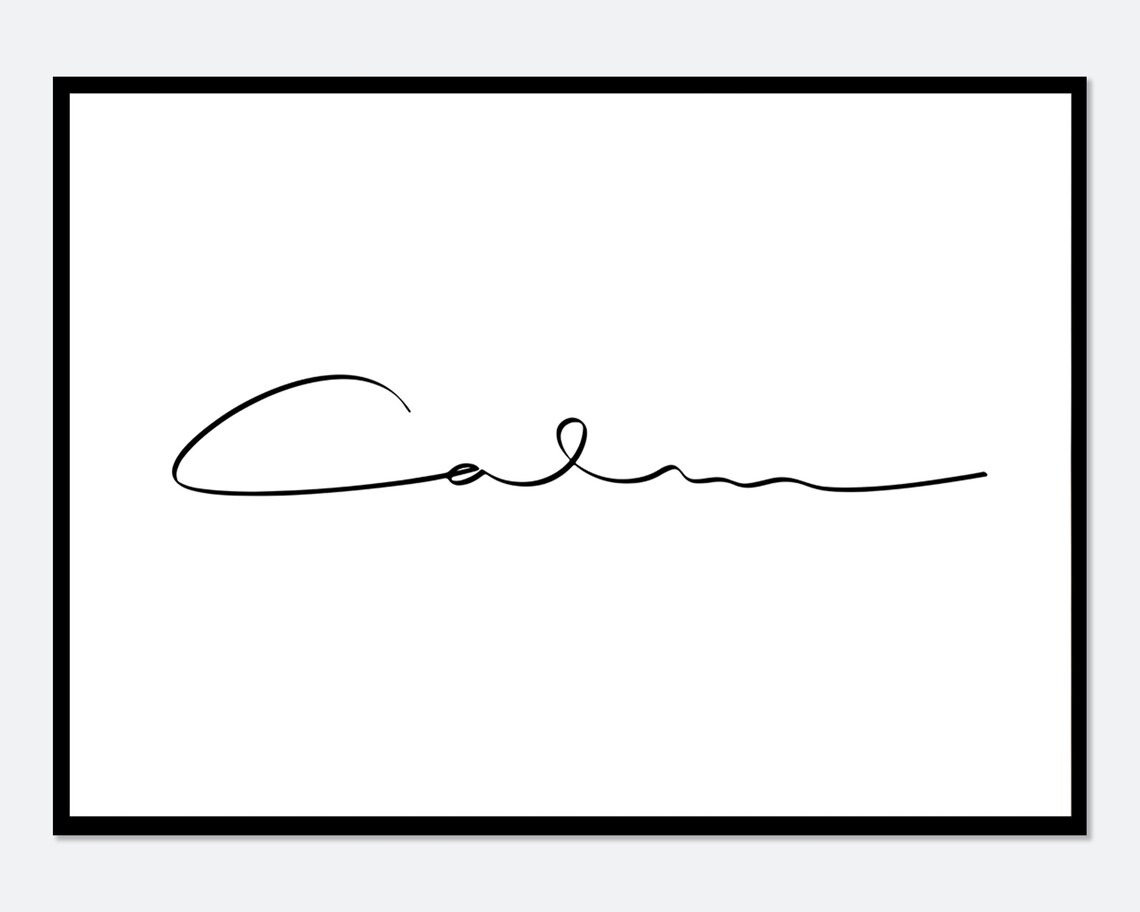 Calm Words Minimalist Typography Art Print - Image 3