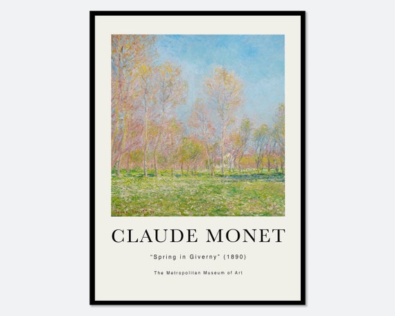 Claude Monet Spring In Giverny Vintage Poster Print