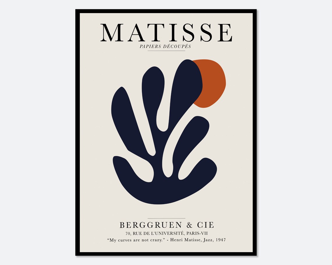 Henri Matisse Cut-Outs Vintage Botanical Art Print