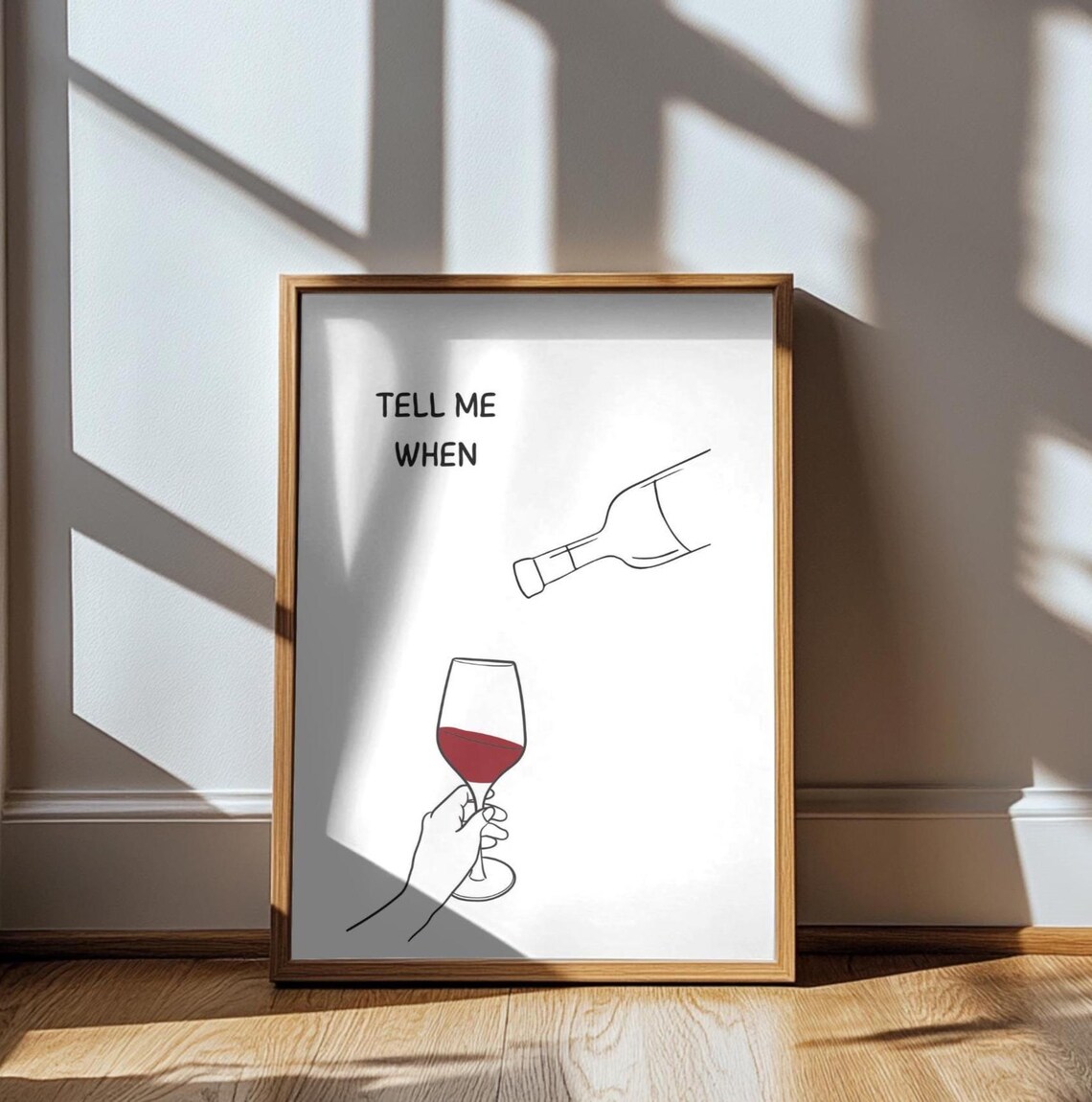Funny Wine Quote, Retro Kitchen Bar Cart Decor - Image 4