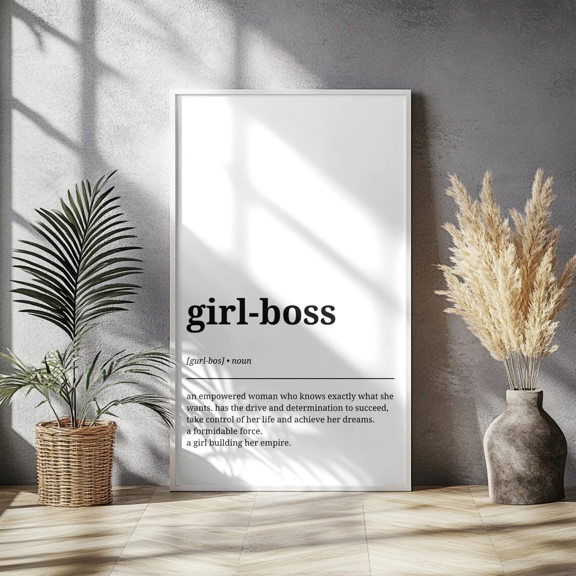 Girl-Boss Funny Dictionary Definition Empowering Women Word Poster - Image 2