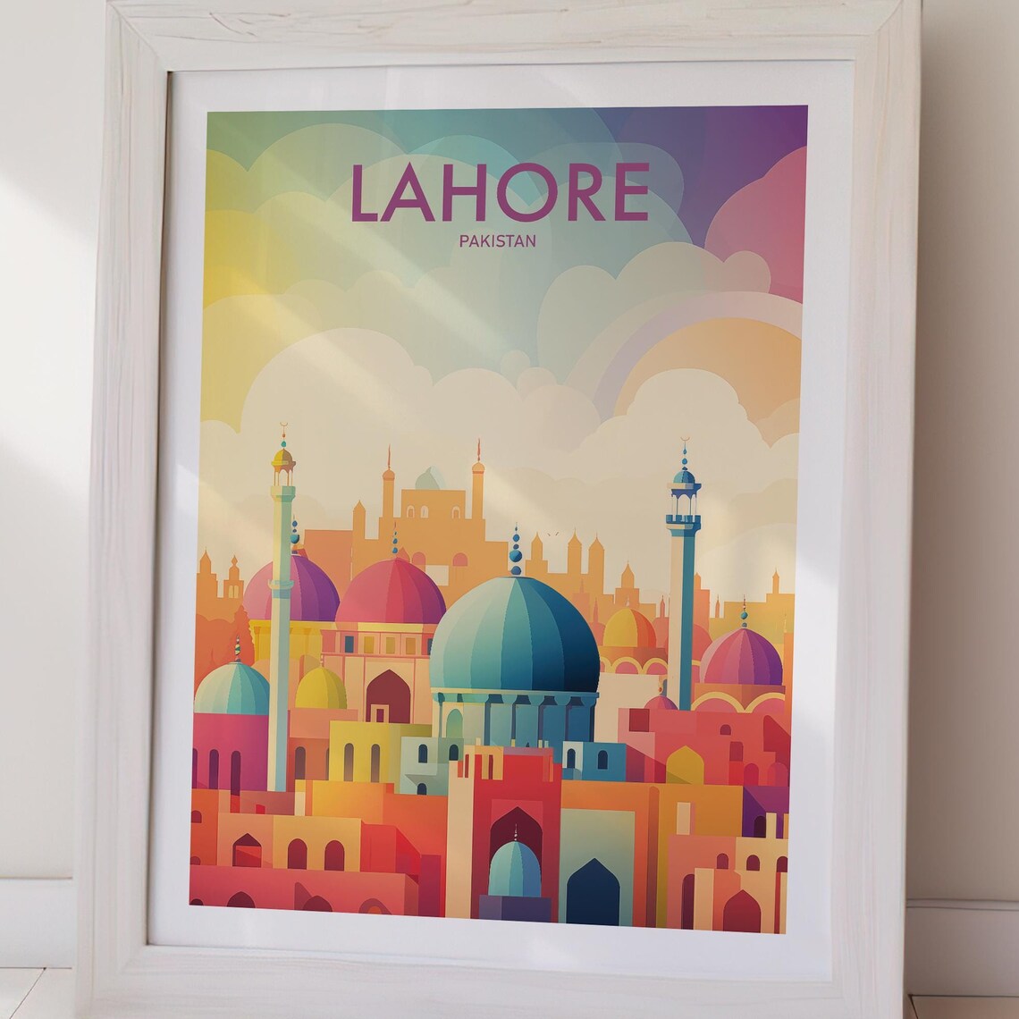 Lahore Travel Poster, Pakistan Wall Art Print - Image 2