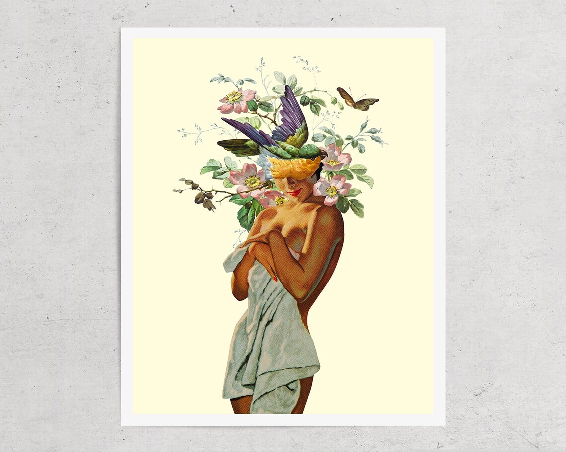 Surreal Beauty 2 Retro Botanical Poster Print - Image 3