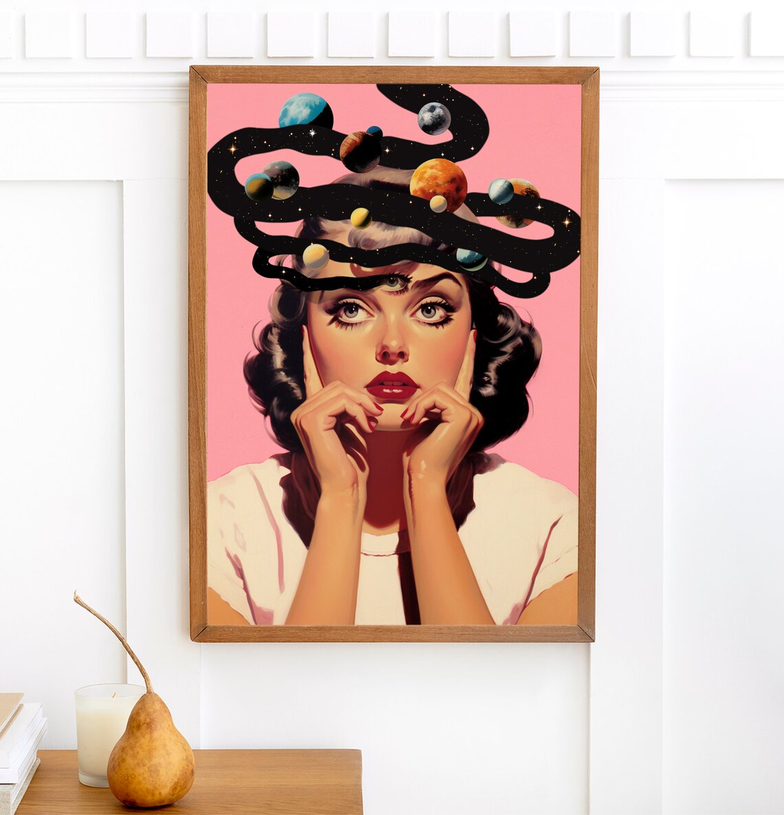 Connected Cosmic Poster, Surreal Space Art Print - Image 2