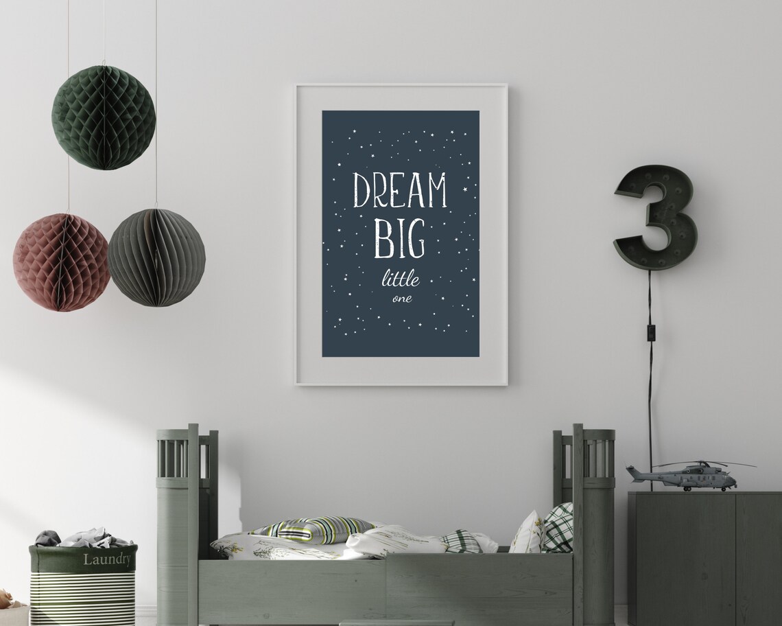 Space Themed Nursery Decor, Kids Room Poster Print - Image 2