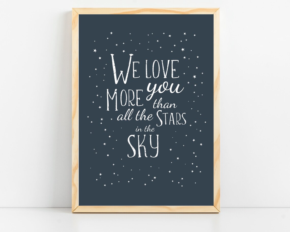 Space Nursery Print, Outer Space Kids Room Art Print