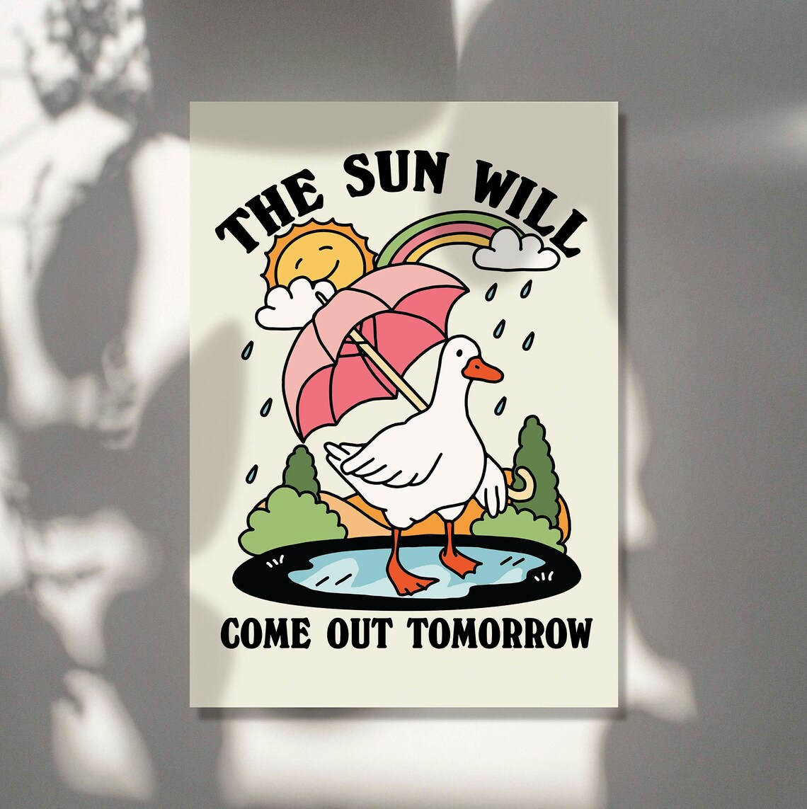 Cute Goose Affirmation Poster for Kids' Spaces - Image 2