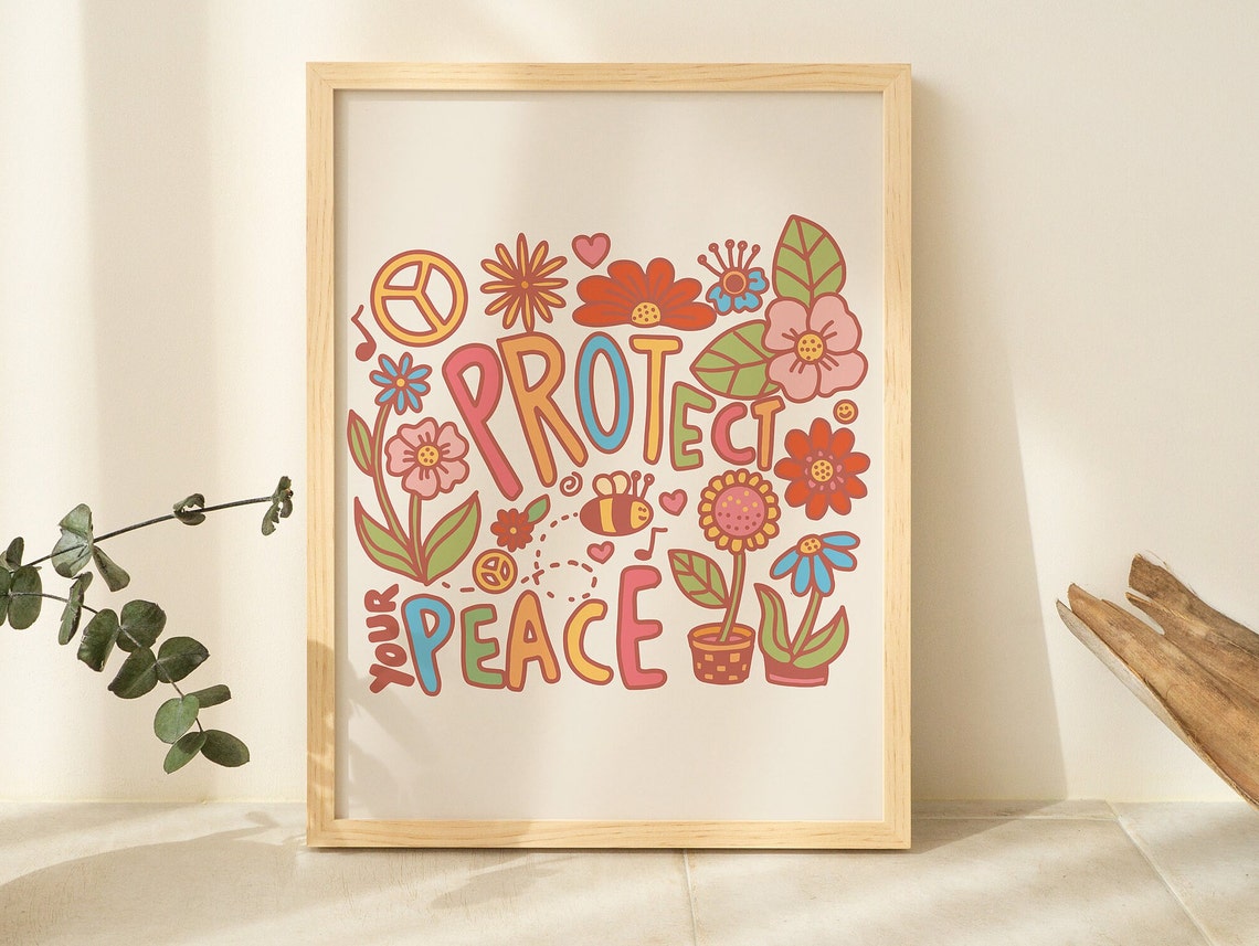 Protect Your Peace Typography Art Print