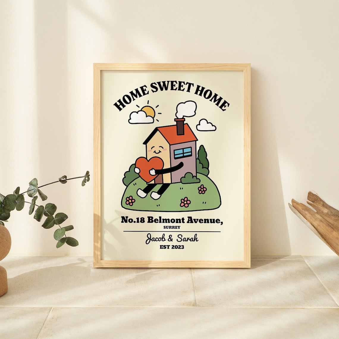 Custom Home Sweet Home Print, Housewarming Gift - Image 2