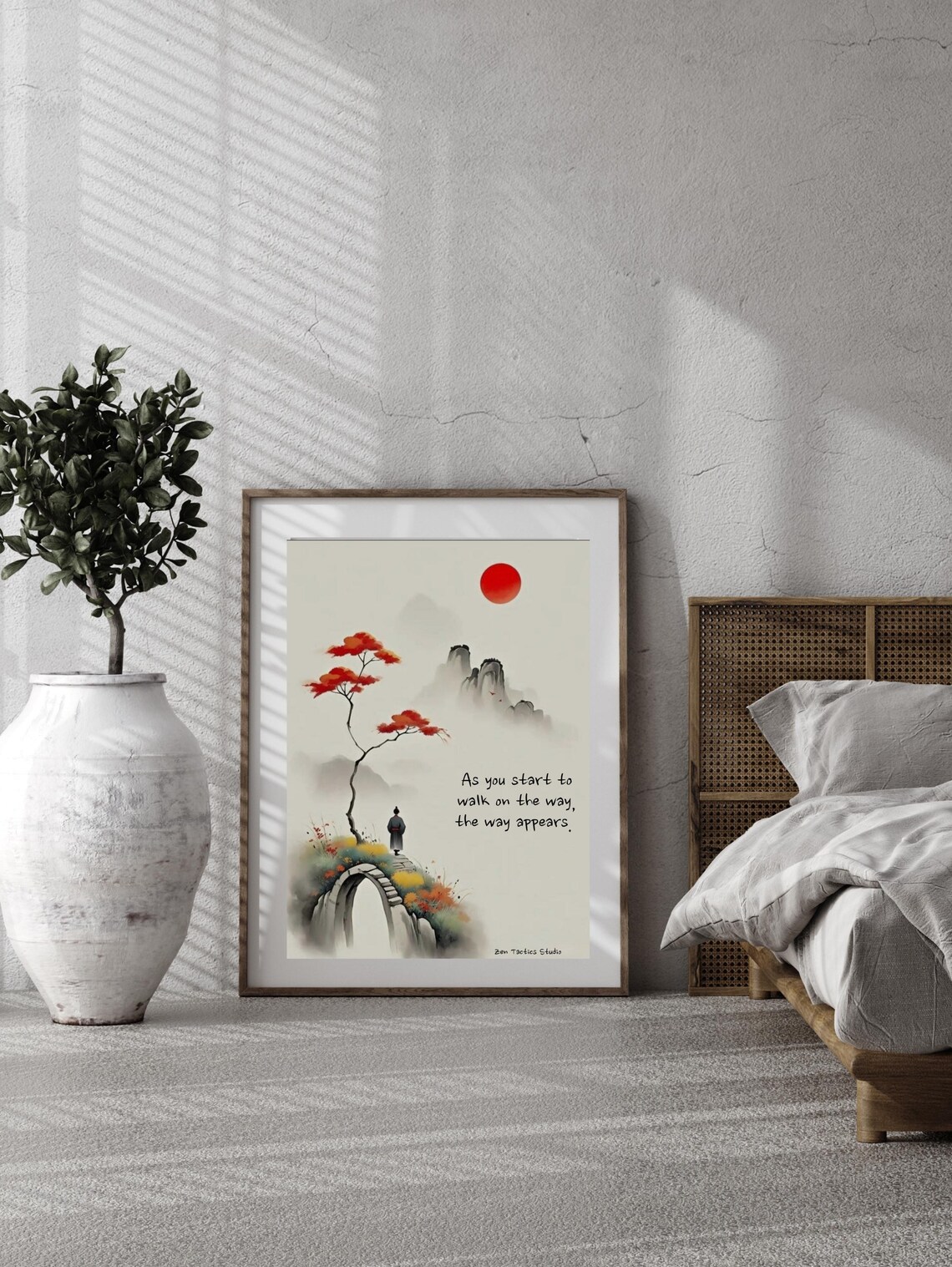 As You Start To Walk The Way Appears Zen Traveler Watercolor Poster