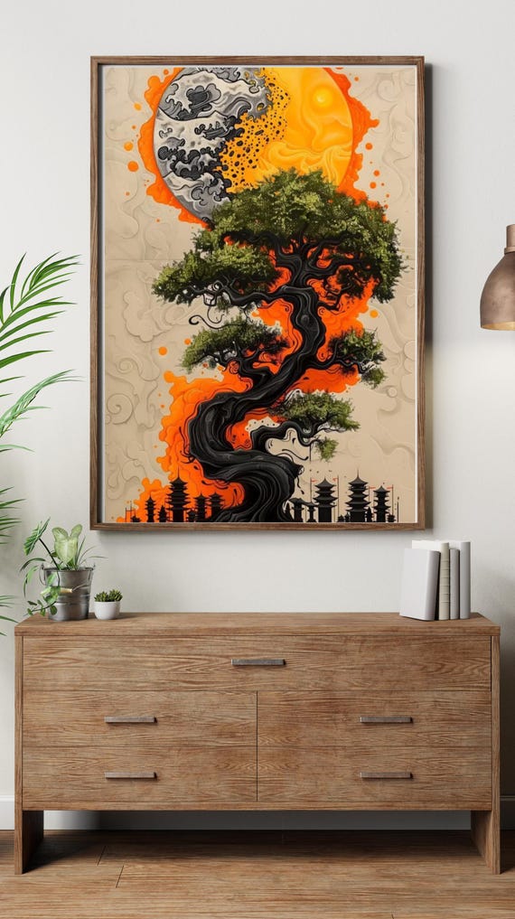 Japanese Wall Art Home Decor Minimalist Prints Zen Poster Warrior Mindful Printables