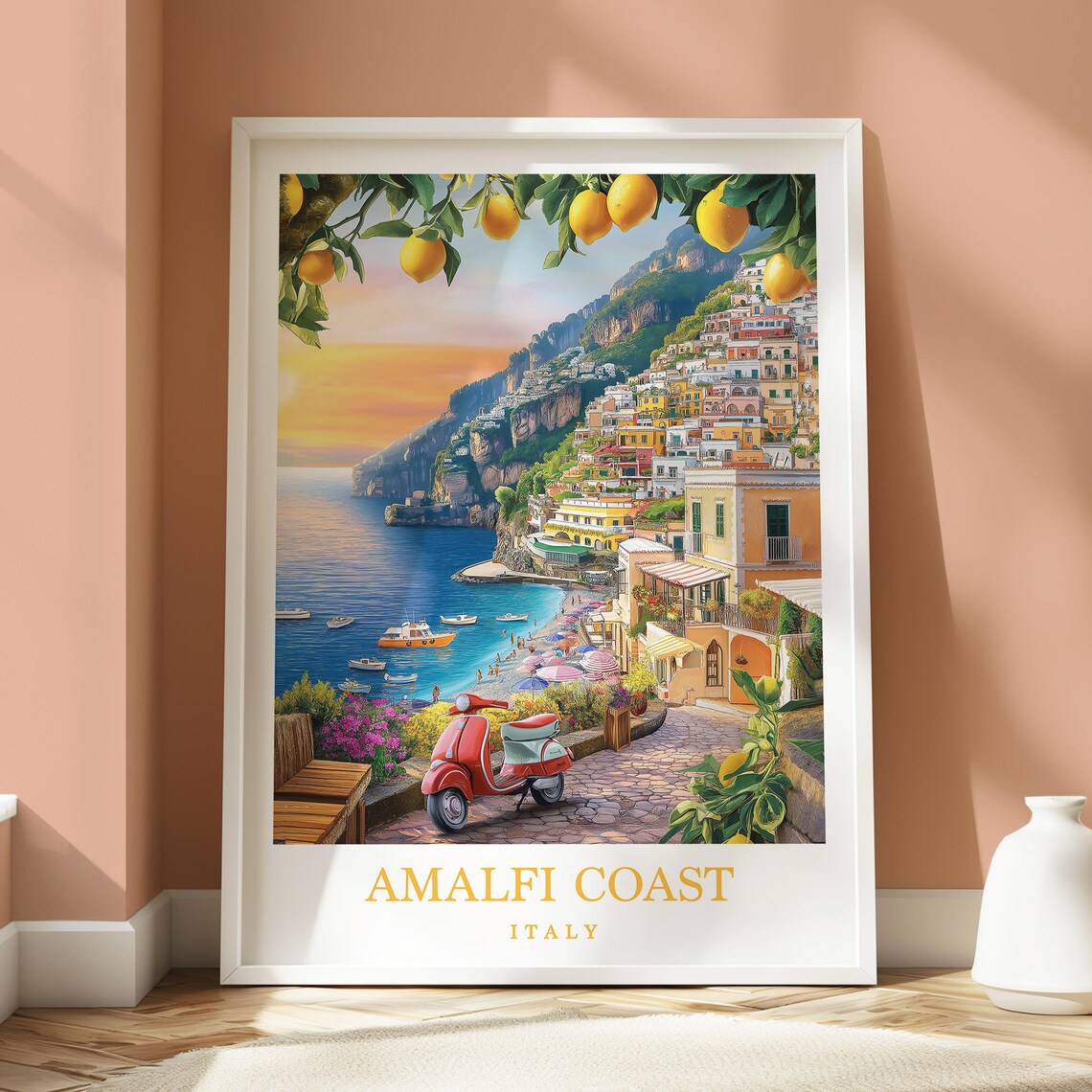 Amalfi Coast Home Decor Travel Poster