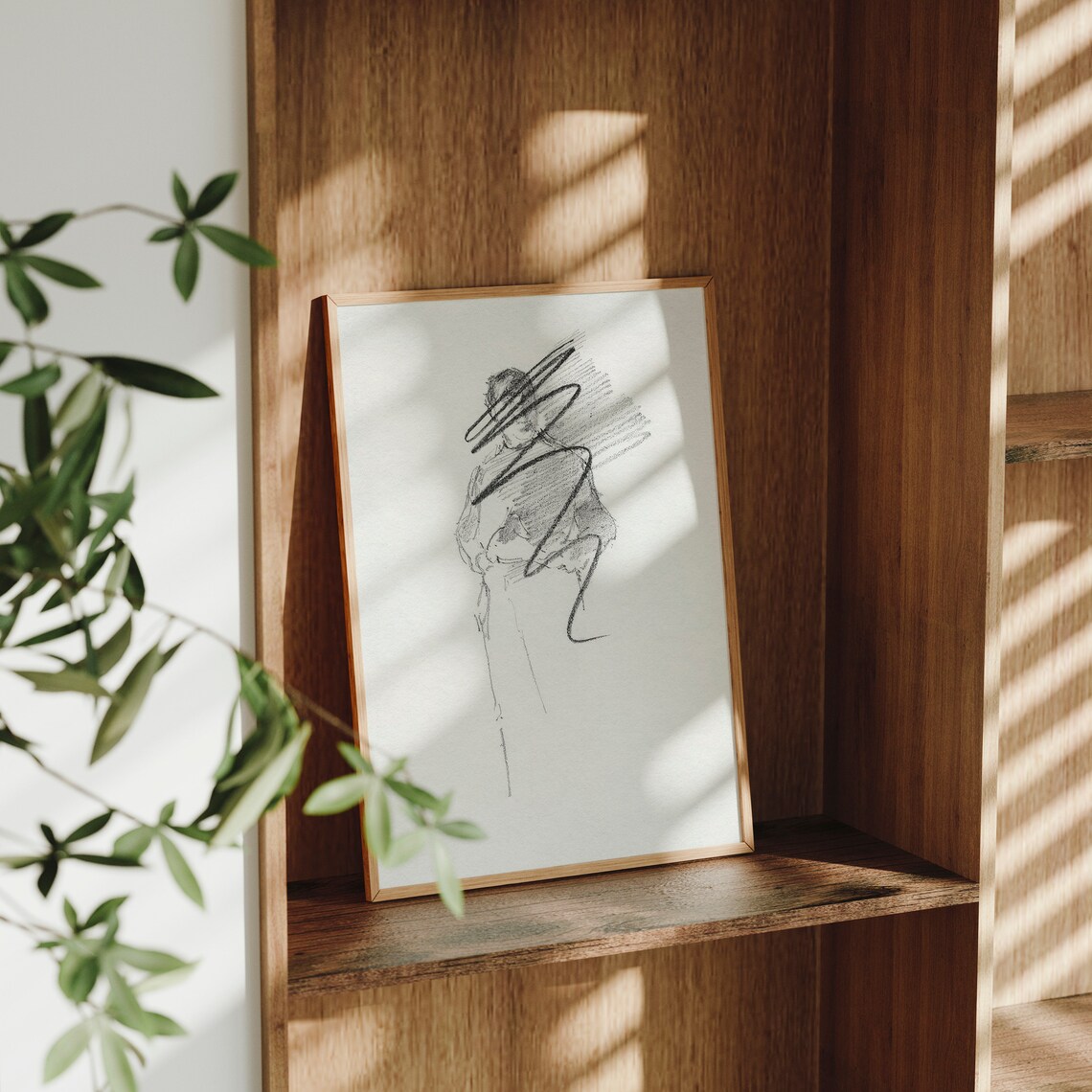 Vintage Abstract Sketch Minimalist Line Drawing Art - Image 5