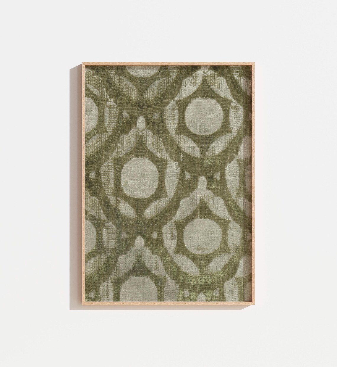 Vintage Olive Green Tapestry Floral Art Print