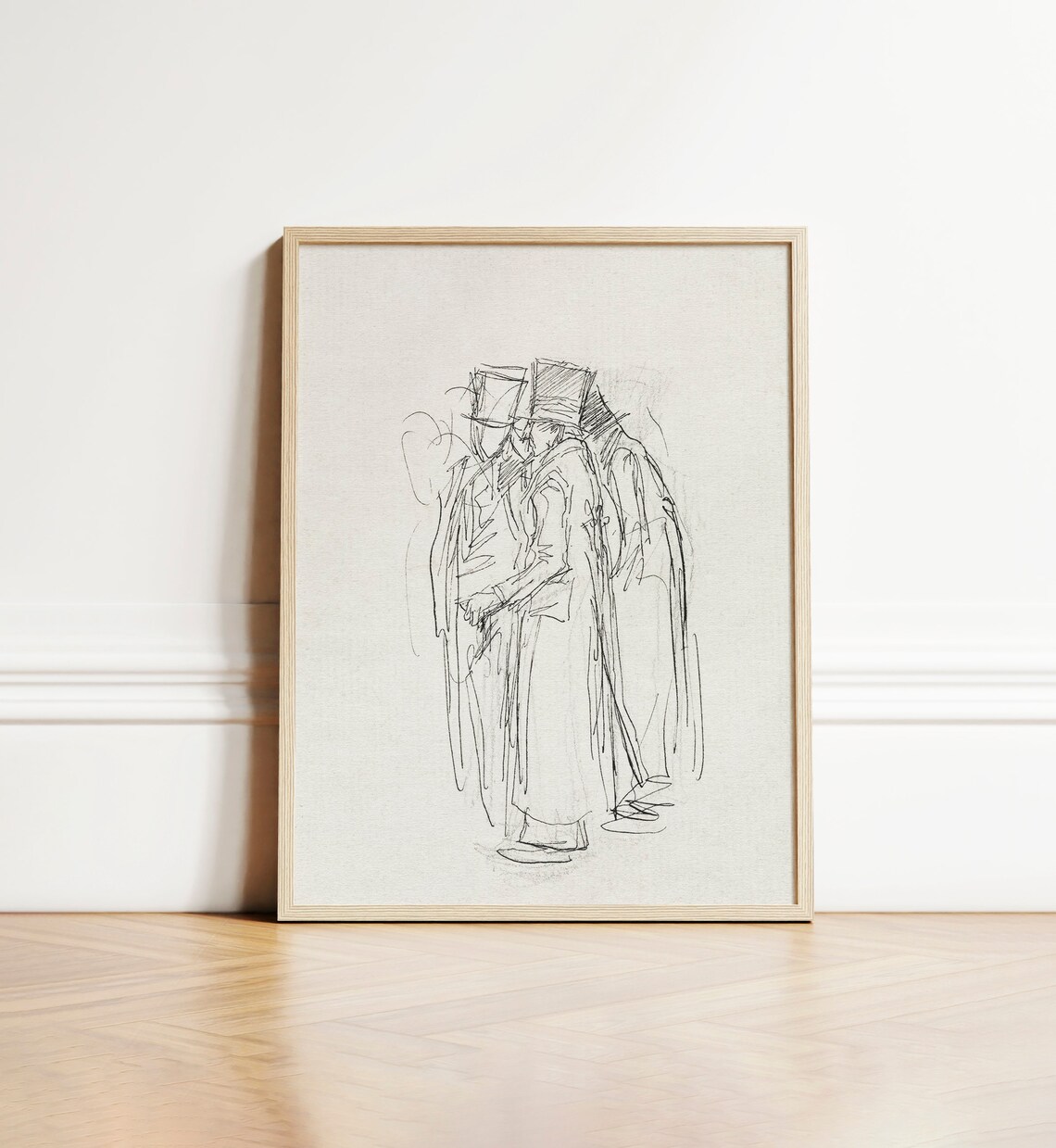 Vintage Black Ink Abstract Sketch, Minimalist Art Print - Image 5