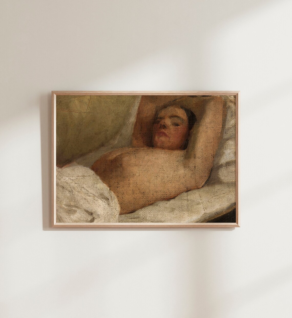 Antique Nude Painting Vintage Woman Painting Wall Art Bathroom Wall Art Moody Victorian Vintage Print - Image 5
