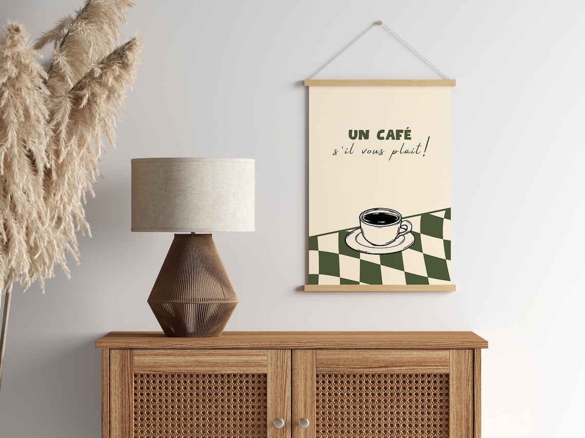 Un Cafe Sil Vous Plait French Cafe Travel Poster